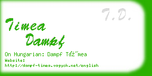 timea dampf business card